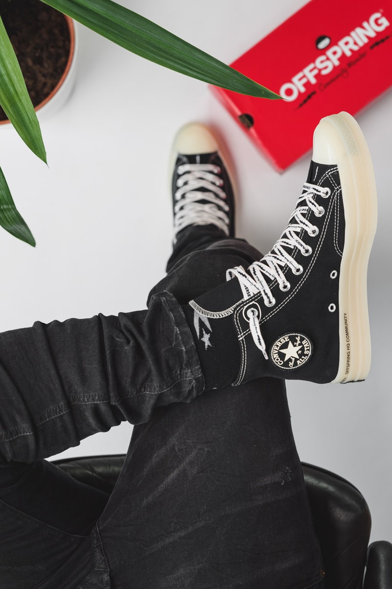Offspring x Converse Chuck 70 Pack "The Flip" Release Information Community HQ London Sneaker Store Selfridges Aman Tak Premium Suede Lightning Bolt 