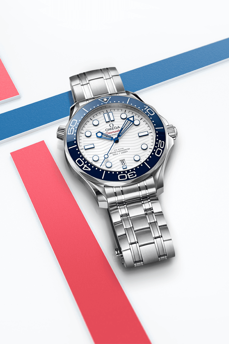omega swiss switzerland watches timepiece luxury tokyo olympics 2020 2021 100 days seamaster diver 300m 