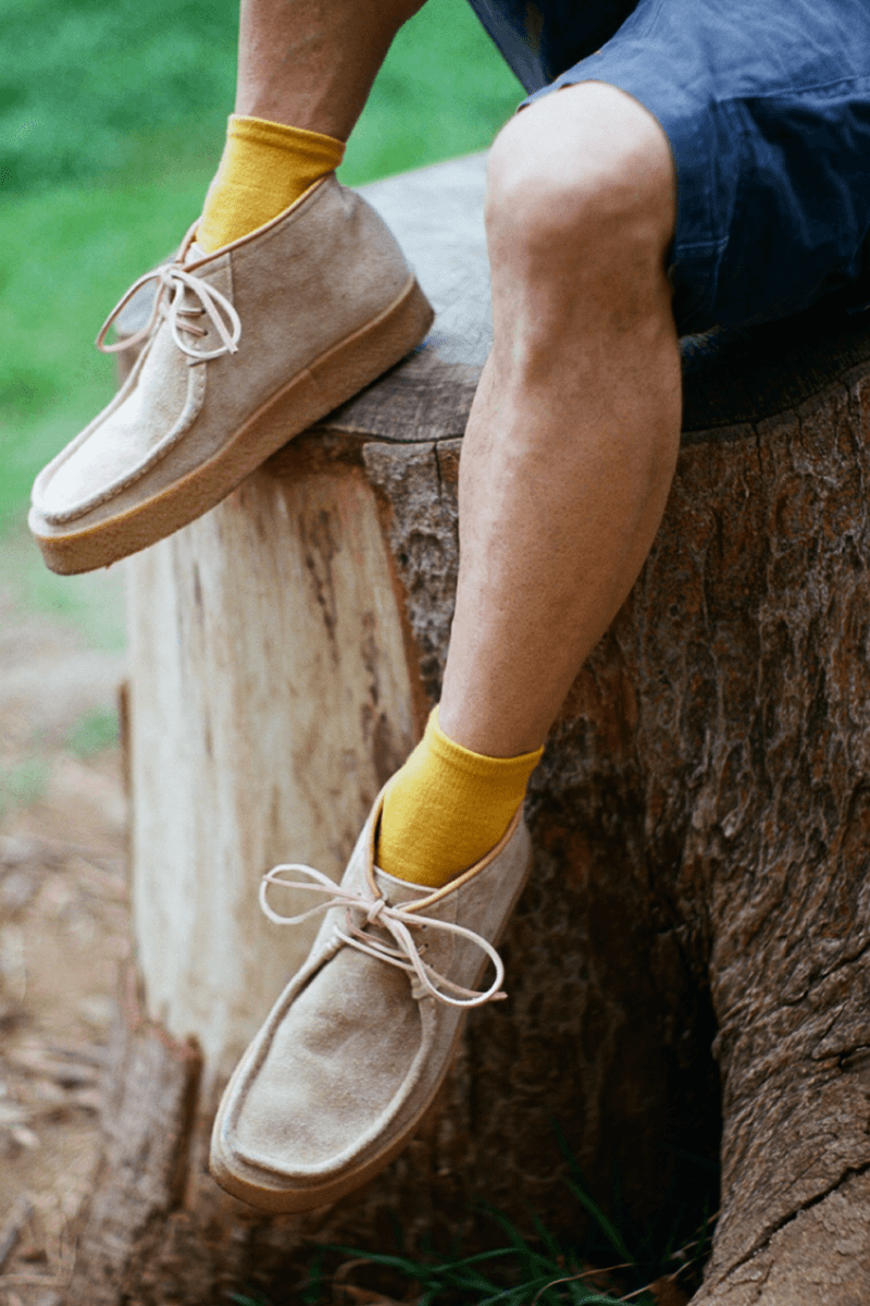 ON AIR x STOCK NO. Crepe Sole Boot Shoe Collaboration japan moc toe suede price release date info buy colorway MB18 with Crepe Mudguard number