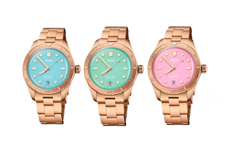 oris Divers Sixty-Five Cotton Candy watch info Sky Blue Wild Green Lipstick Pink watches and wonders 2021 