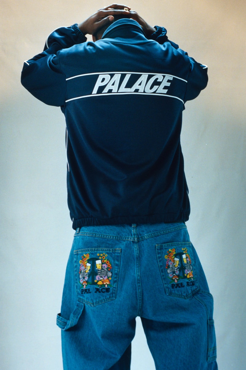 Palace Summer 2021 Lookbook Release Information First Look Lev Tanju Danny Reed Kyle Wilson Lucien Clarke Charlie Birch Kawaii Trashy 90s Tattoos Duck Chain Tri Flag Trilogo Crocs CollaborationHippy Salute