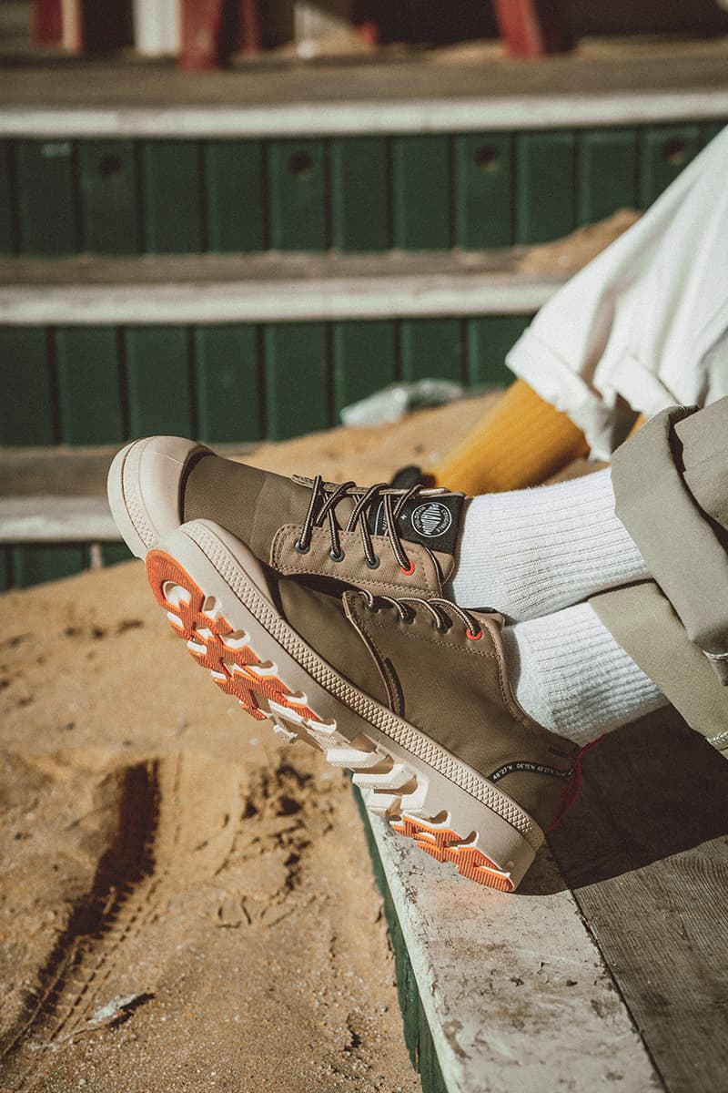 Palladium x Finisterre SS21 Collaboration Info sustainable boot pampa hi recycled