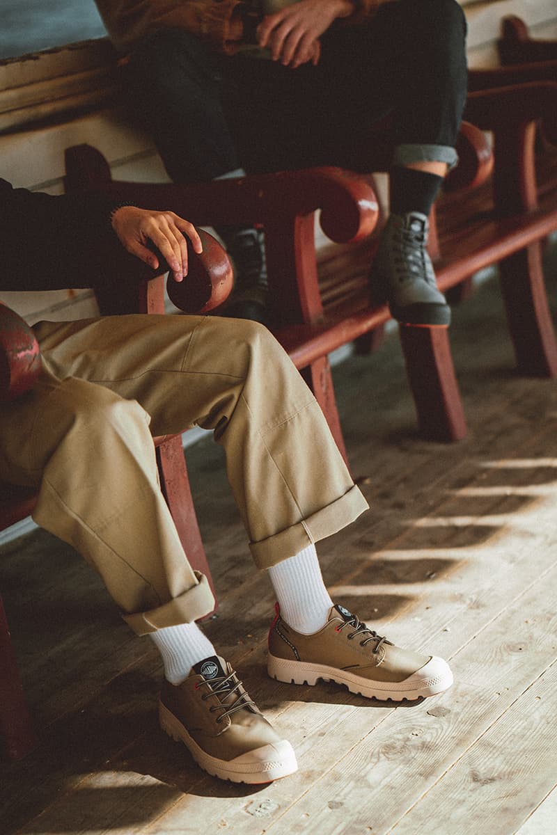 Palladium x Finisterre SS21 Collaboration Info sustainable boot pampa hi recycled