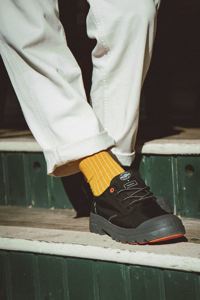 Palladium x Finisterre SS21 Collaboration Info sustainable boot pampa hi recycled