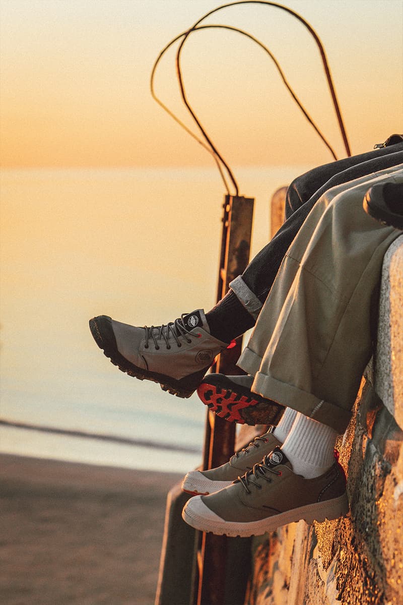 Palladium x Finisterre SS21 Collaboration Info sustainable boot pampa hi recycled