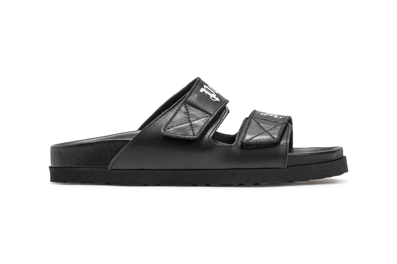 Palm Angels Sandal Black Leather Strap menswear streetwear kicks spring summer 2021 ss21 collection hbx francesco ragazzi release