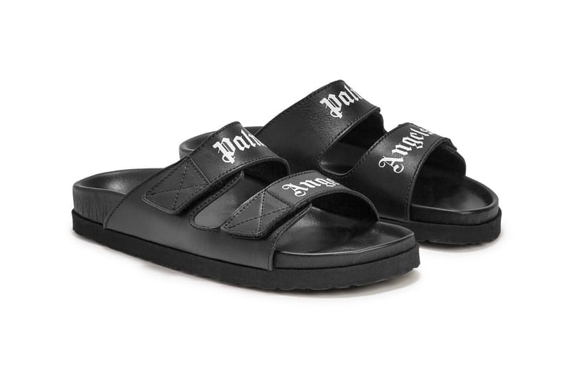 Palm Angels Sandal Black Leather Strap 
