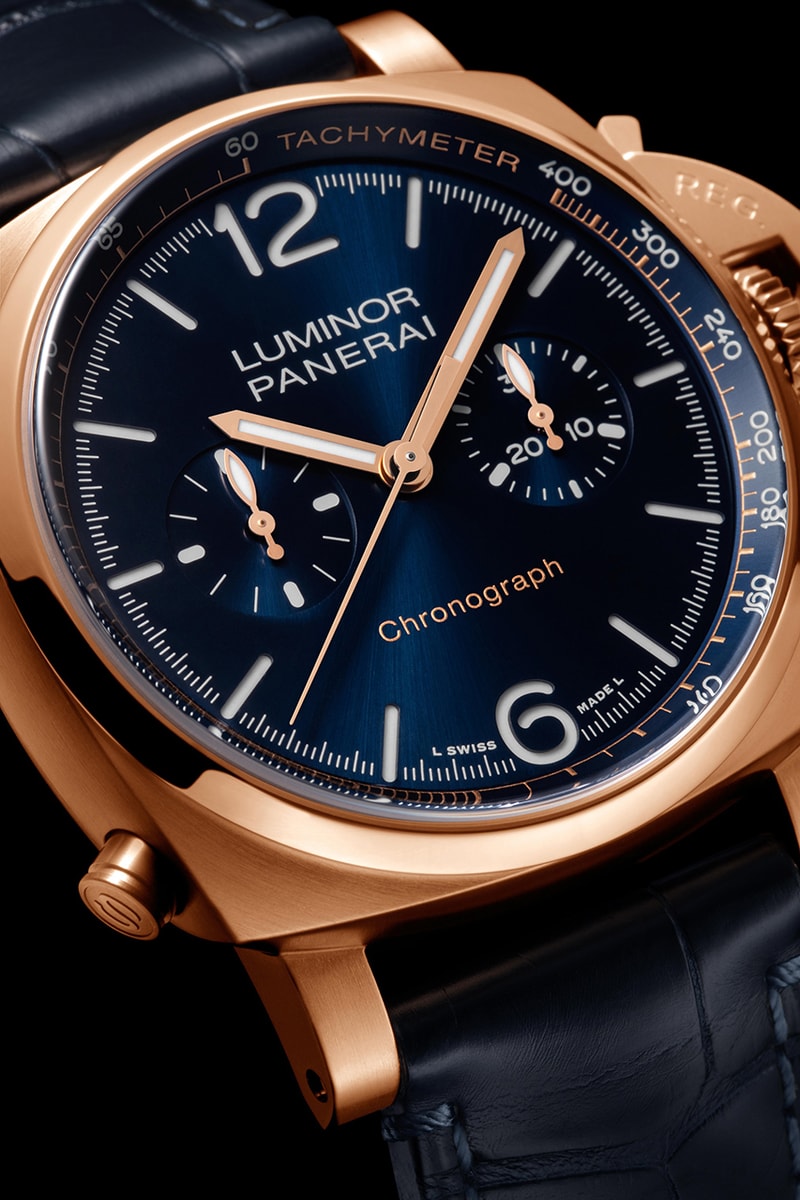 Panerai Luminor Chronograph Pushes the Idea of a Precious Tool Watch With Eye-Catching Gold Alloy and Deep Blue Dial