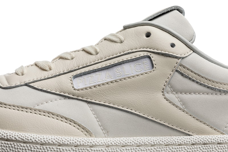 PIZZA SLICE x Reebok Classic Japan Club C Sneaker collaboration colorway release date info logo buy price leak first look on feet new york 