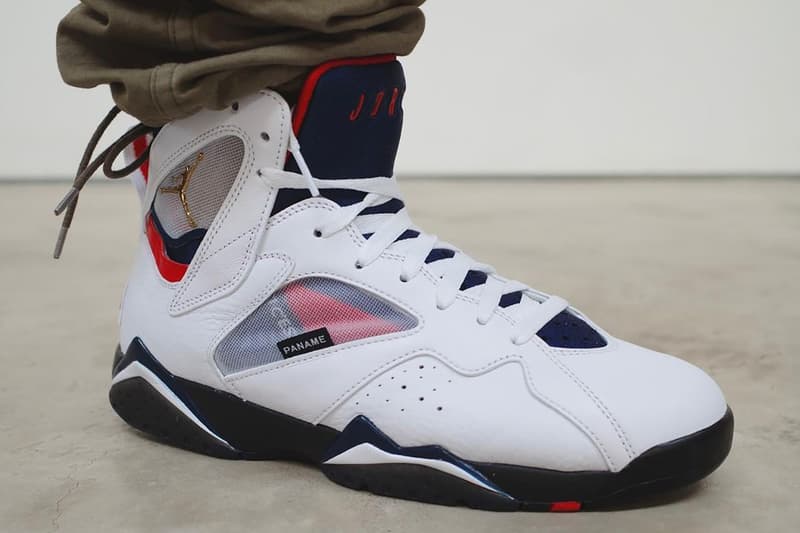 psg paris saint germain air jordan 7 white navy red CZ0789 105 release info store list buying guide photos price 