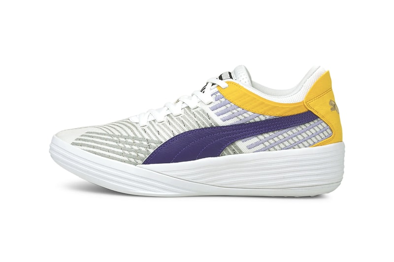 puma clyde all pro coast 2 coast los angeles la lakers boston celtics gold green purple yellow release information details buy cop purchase