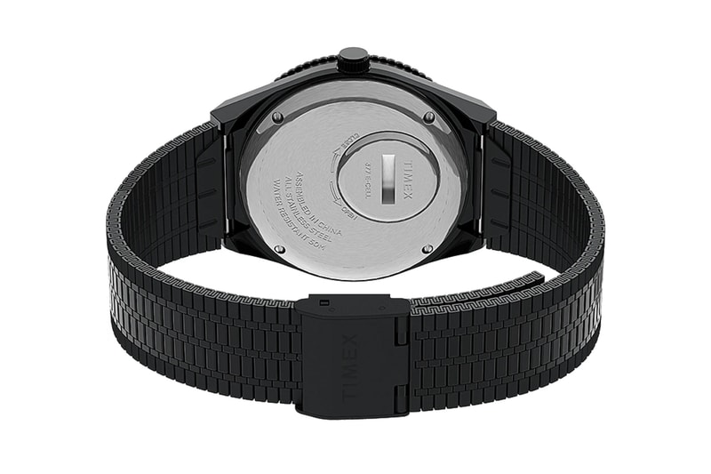Q Timex 38mm Stainless Steel Bracelet Watch reissue black menswear streetwear collectibles accesories watches release