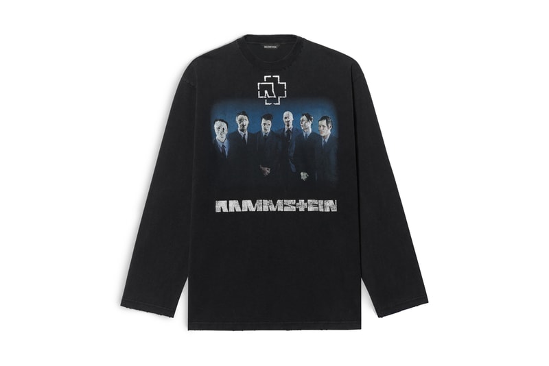 Rammstein x Balenciaga Capsule Collaboration, Playlist apple music photoshoot apparel clothing jacket coat hoodie tee shirt bag hat demna gvasalia