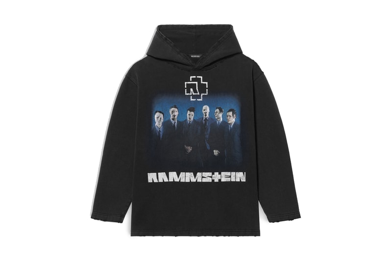 Rammstein x Balenciaga Capsule Collaboration, Playlist apple music photoshoot apparel clothing jacket coat hoodie tee shirt bag hat demna gvasalia