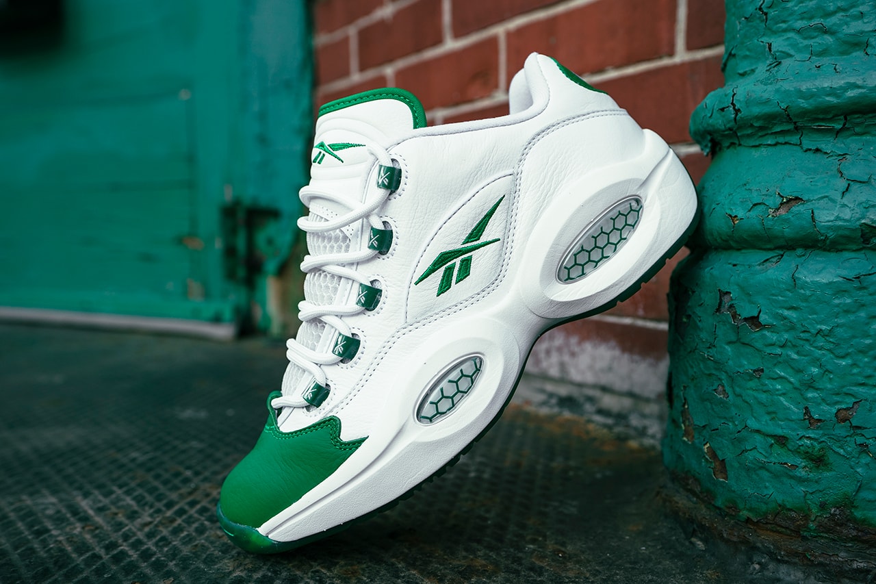 reebok question low green toe GZ0367 release date info store list buying guide photos price boston 2006 