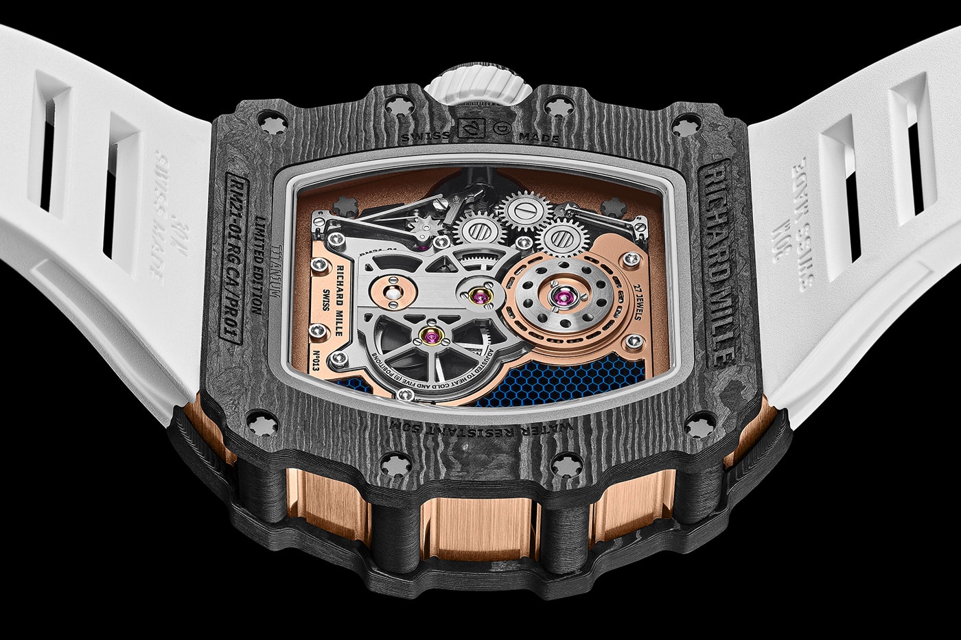 Richard Mille RM 21-01 TOURBILLON AERODYNE info HAYNES 214 Carbon TPE Red Gold Luxury watches swiss watches racing expensive 
