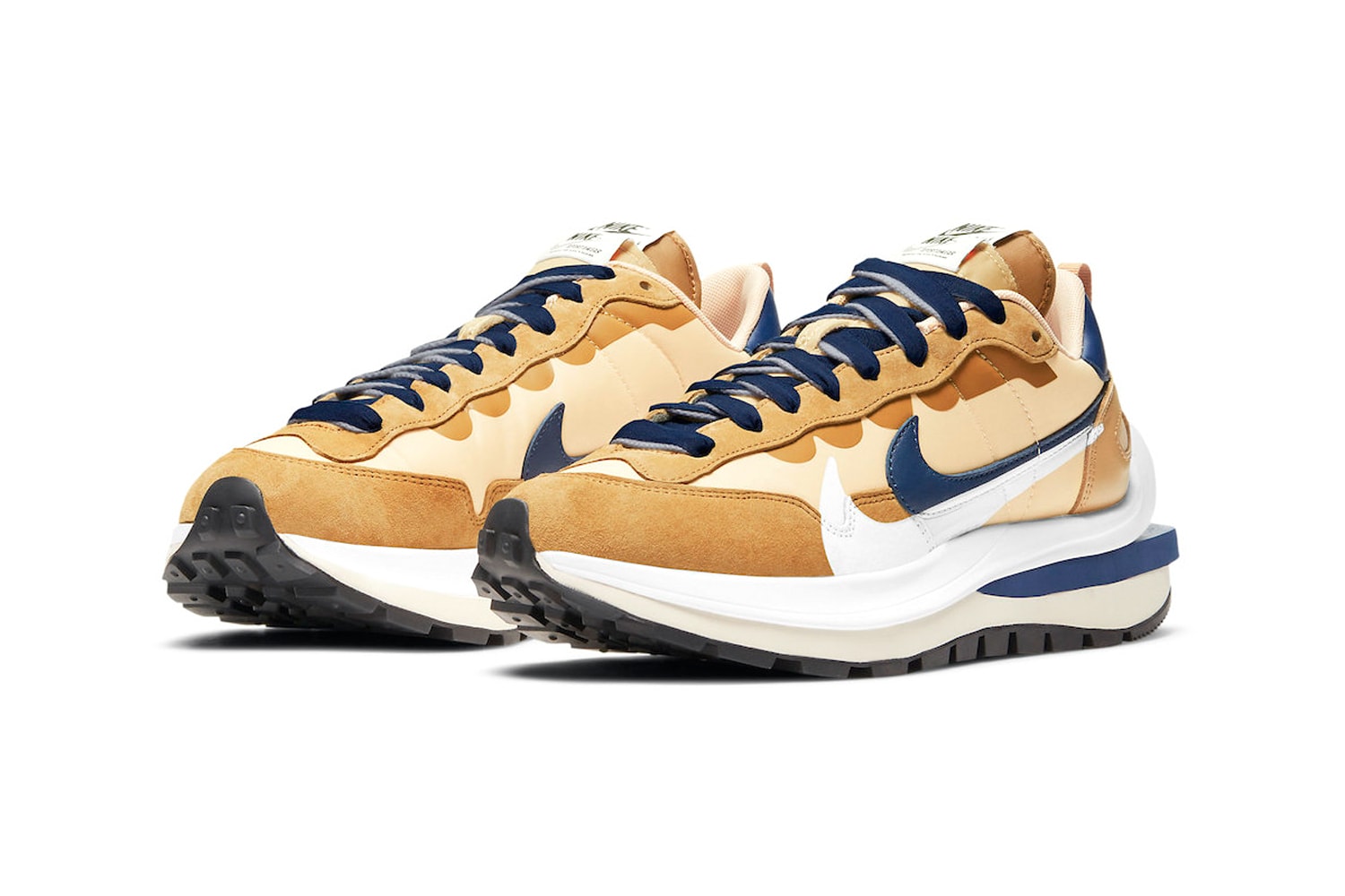 sacai Nike Vaporwaffle Sesame Official Look Release Info DD1875-200 Blue Void White Price Date Buy Chitose Abe