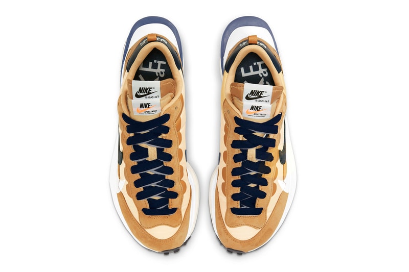 sacai Nike Vaporwaffle Sesame Official Look Release Info DD1875-200 Blue Void White Price Date Buy Chitose Abe
