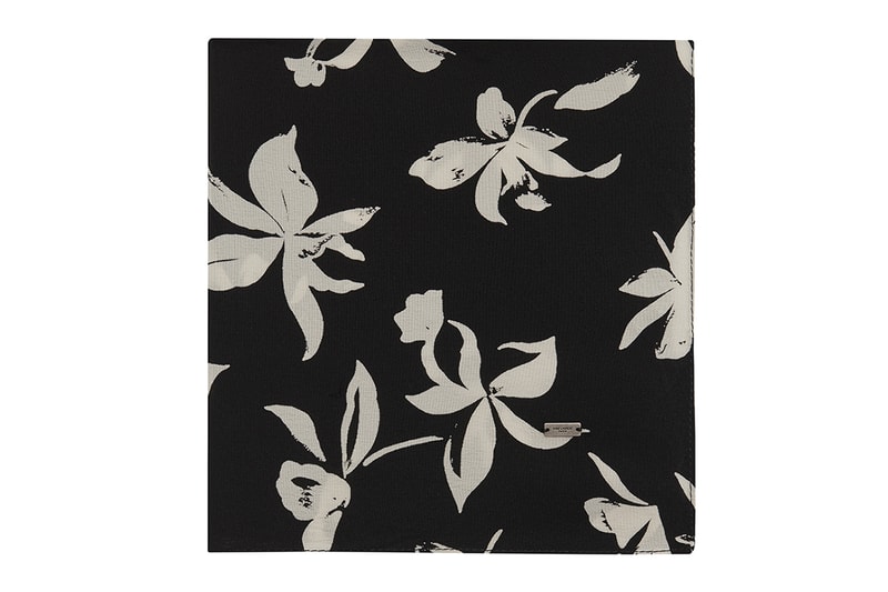 Saint Laurent Printed Summer Silk Shirts, Scarves menswear ready to wear anthony vaccarello pattern tropical flower floral hibiscus pairs ysl slp