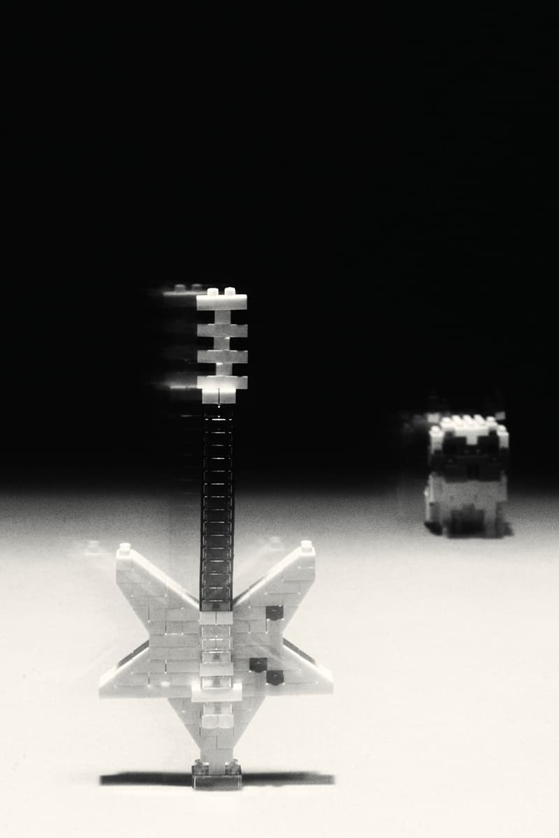 Saint Laurent Rive Droite x nanoblock Micro-Size Toys Construction YSL Rock n Roll Palm Trees Star Guitar French Bulldog Release Information Anthony Vaccarello