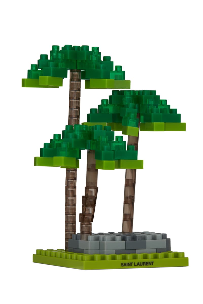 Saint Laurent Rive Droite x nanoblock Micro-Size Toys Construction YSL Rock n Roll Palm Trees Star Guitar French Bulldog Release Information Anthony Vaccarello