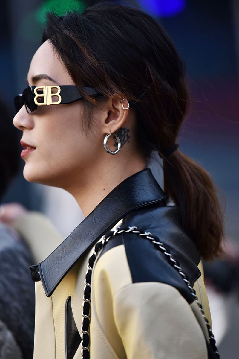 Shanghai Fashion Week FW21 Street Style Looks Autumn black and white accessories coats