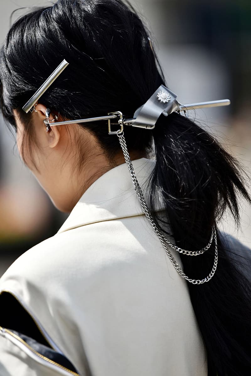 Shanghai Fashion Week FW21 Street Style Looks Autumn black and white accessories coats