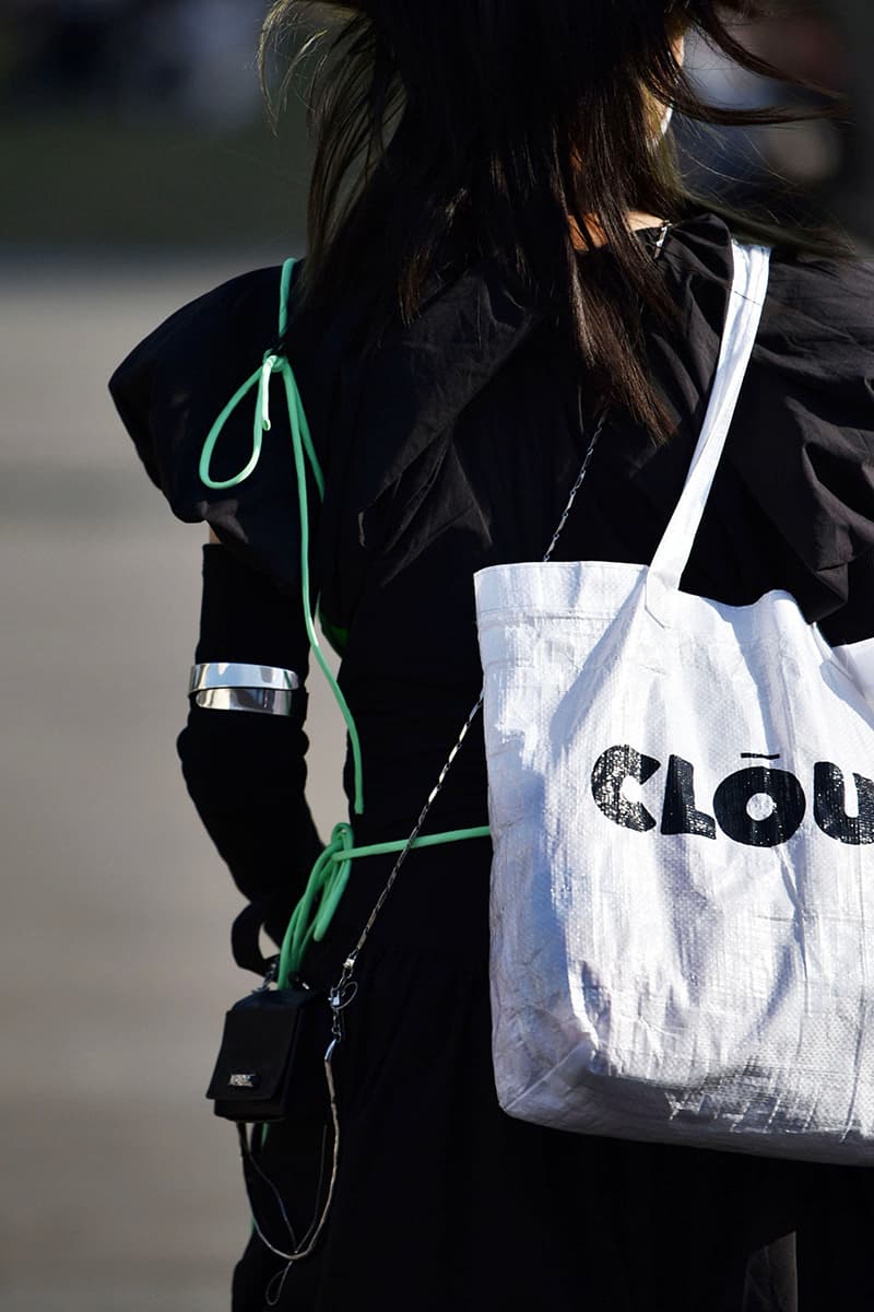 Shanghai Fashion Week FW21 Street Style Looks Autumn black and white accessories coats