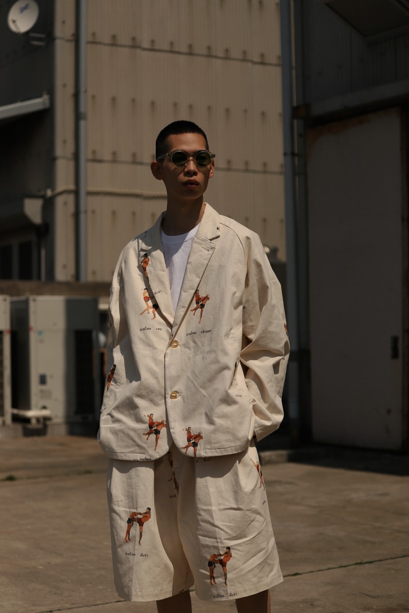 Sillage Ventile Spring Collection Lookbook Info Thailand Muay Thai CPO shirts jackets hakama pants circular pants navy beige khaki