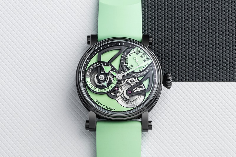 Swiss Brand Speake-Marin Drops Mint Green Dual Time Watch