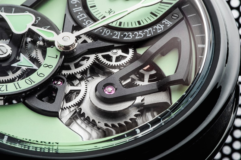 Swiss Brand Speake-Marin Drops Mint Green Dual Time Watch