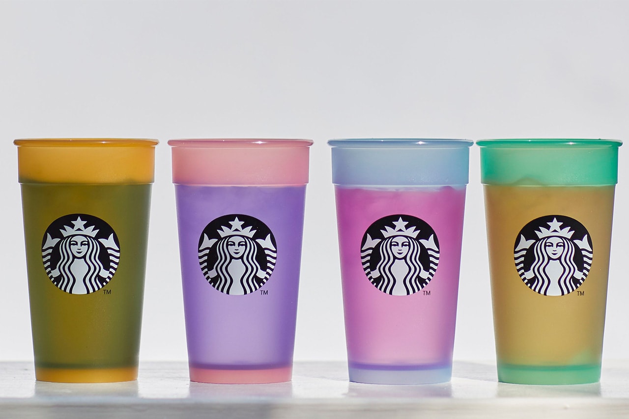 Starbucks Japan Color Changing Diversity Cups rainbow school project mood yellow pink green orange drink temperature info
