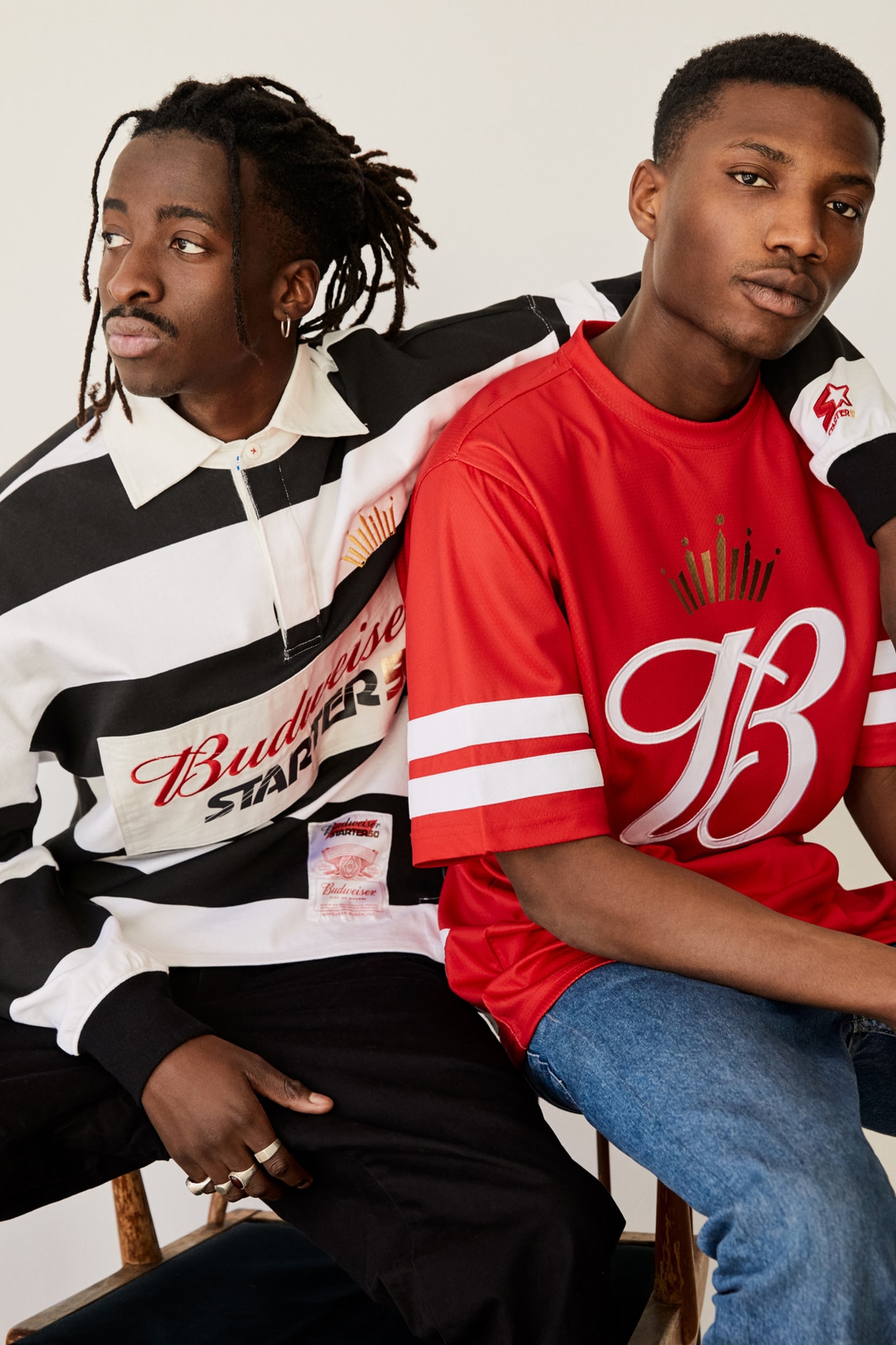 Starter Black label collaborations music sports 90s hip-hop nostalgia NCAA Budweiser capsule collection RHUDE BAPE Acne Studios college basketball teams t-shirts, hoodies, jackets and hats jeff staple athletes artists brands ONLY NY DTLR NBA Hardwood 