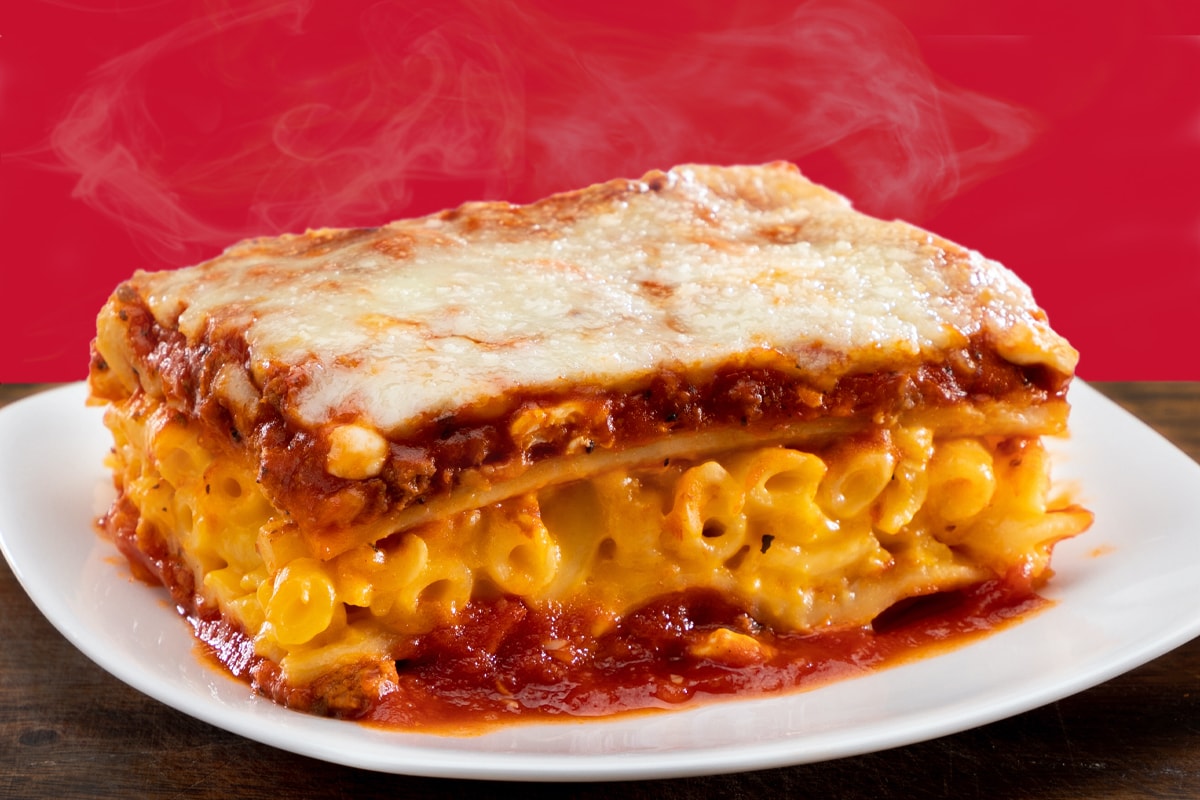 Stouffer's Launches the Ultimate Comfort Food Mashup With LasagnaMac Lasagna Mac & cheese mac and cheese pasta italian food celebrate nostalgia