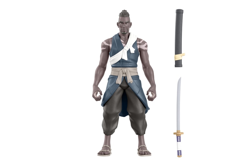 Super7 Netflix Yasuke anime figures release  Yasuke, and Natsumaru Achojah toys action figures anime mappa 