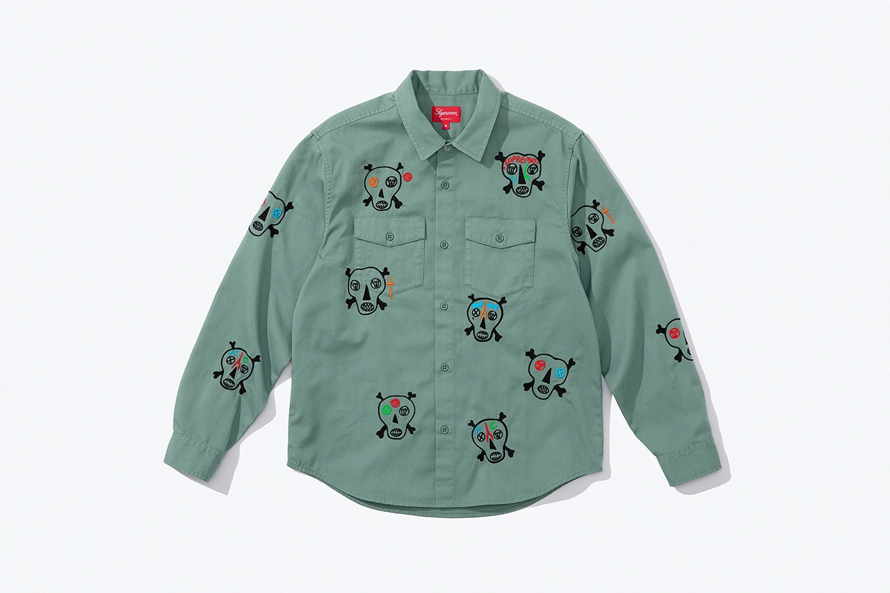 Supreme x Clayton Patterson SS21 Capsule Collection NYC artist Bomber MA-1 Reversible Shirt Jeans Caps
