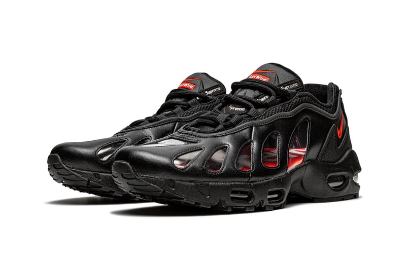 supreme nike air max 96 black speed red clear CV7652 002 release info store list buying guide photos price 