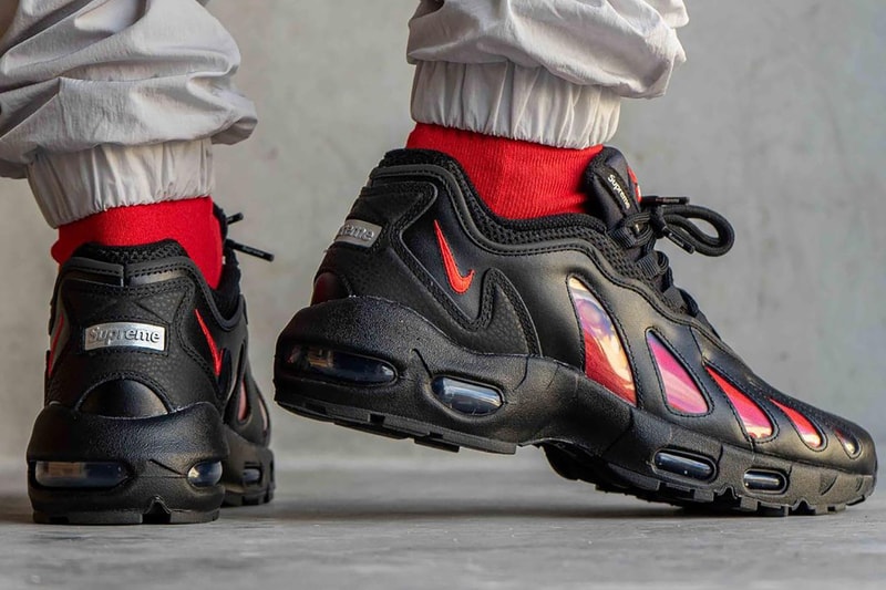 supreme nike air max 96 black speed red clear CV7652 002 release info store list buying guide photos price 