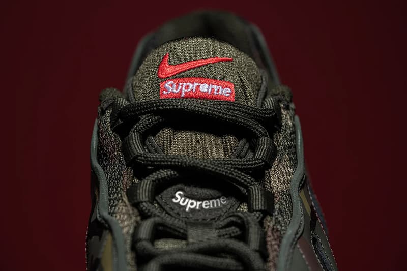 supreme nike air max 96 camo dark army speed red clear cv7652 300 release info store list buying guide photos price 