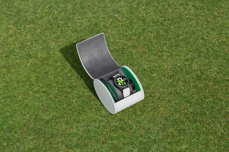 Tommy Fleetwood brand ambassador golf pros style luxury feel driving zone feature shot tracking club recommendation tool ultra-lightweight 45-mm black titanium case white strap