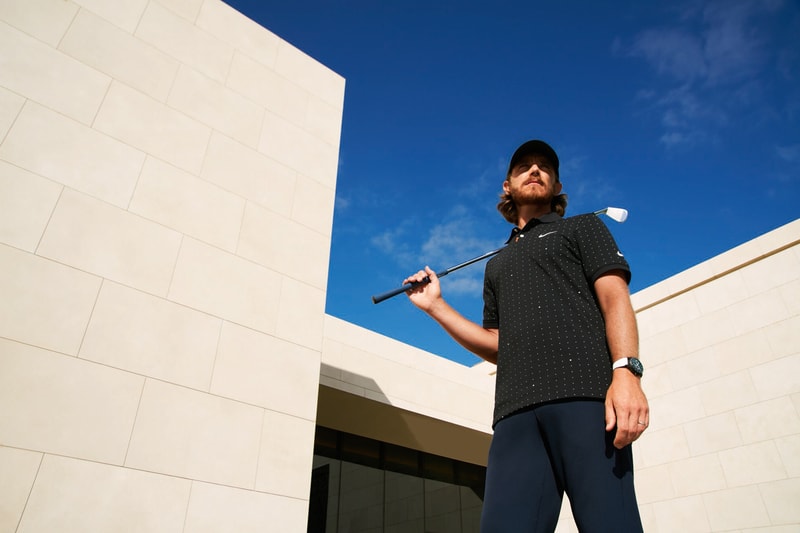 Tommy Fleetwood brand ambassador golf pros style luxury feel driving zone feature shot tracking club recommendation tool ultra-lightweight 45-mm black titanium case white strap