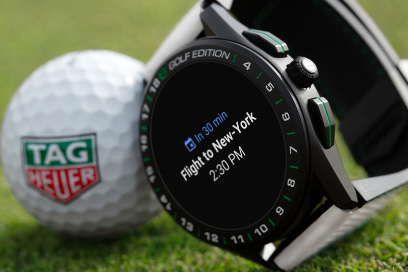 Tommy Fleetwood brand ambassador golf pros style luxury feel driving zone feature shot tracking club recommendation tool ultra-lightweight 45-mm black titanium case white strap