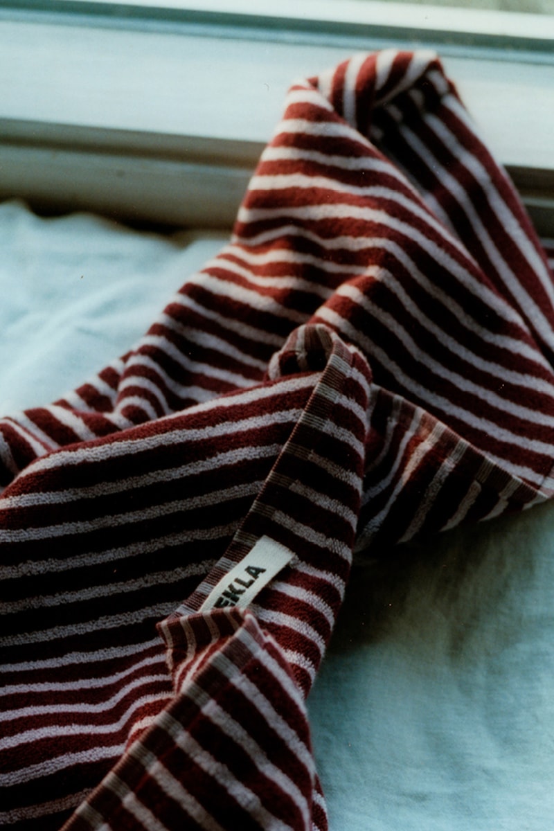 TEKLA Organic Towel Collection Release Info Denmark homeware stripes 