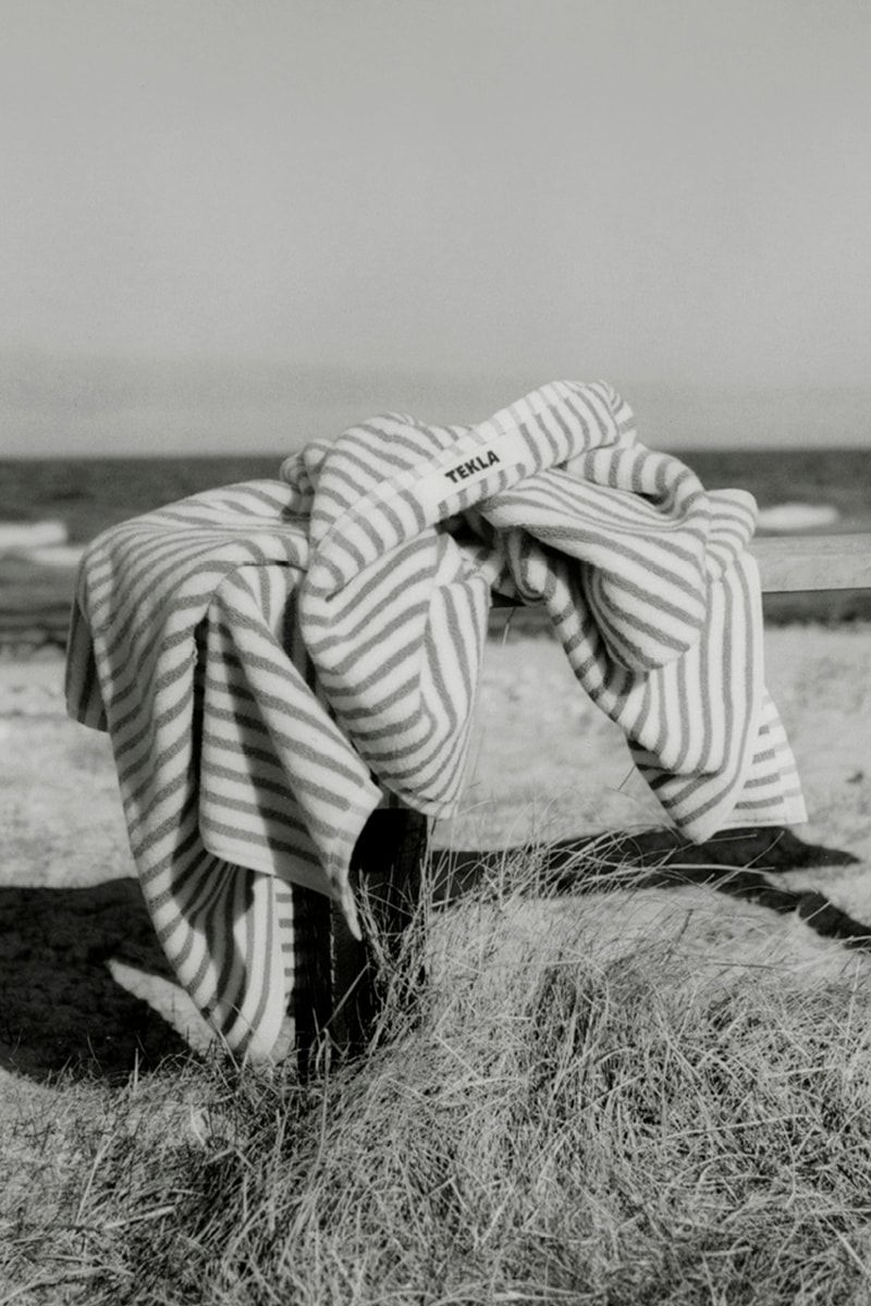 TEKLA Organic Towel Collection Release Info Denmark homeware stripes 