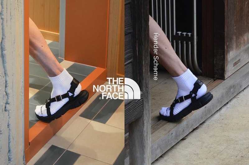 The North Face Japan x Hender Scheme SS21 Collaboration bag sneaker shoe spring summer 2021 release date info buy vibram sole japan shuttle sandals shoes bags tote daypack glam travel kit tnf goldwin price retail web site store colorway leather cordura HS Ultra Stratum PRO Climbing Diversity