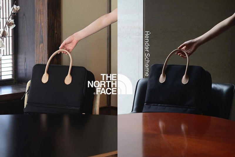 The North Face Japan x Hender Scheme SS21 Collaboration bag sneaker shoe spring summer 2021 release date info buy vibram sole japan shuttle sandals shoes bags tote daypack glam travel kit tnf goldwin price retail web site store colorway leather cordura HS Ultra Stratum PRO Climbing Diversity