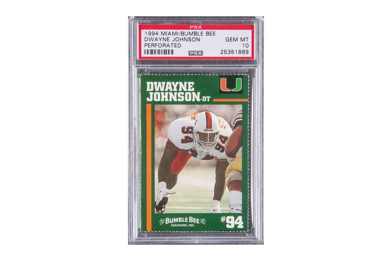 The Rock's University of Miami Football Card Hits the Auction Block Once Again, Selling for $81K USD Dwayne Johnson Dwayne The Rock Johnson NFL Goldin Auctions trading cards wwe hollywood
