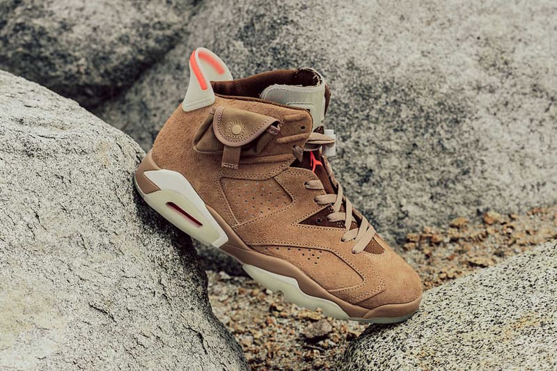 travis scott la flame cactus jack air jordan six 6 iv jordan brand nike british khaki release details information buy cop purchase Feature