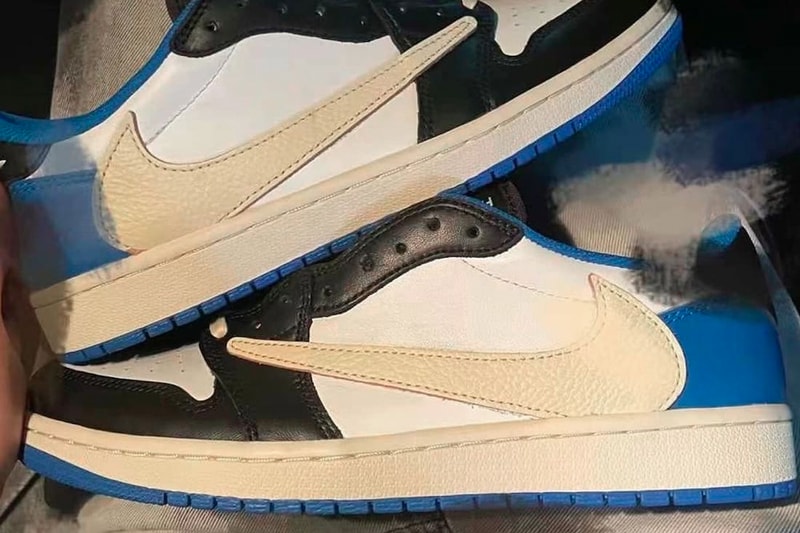 Travis Scott fragment design Air Jordan 1 Low OG Military Blue Another Look