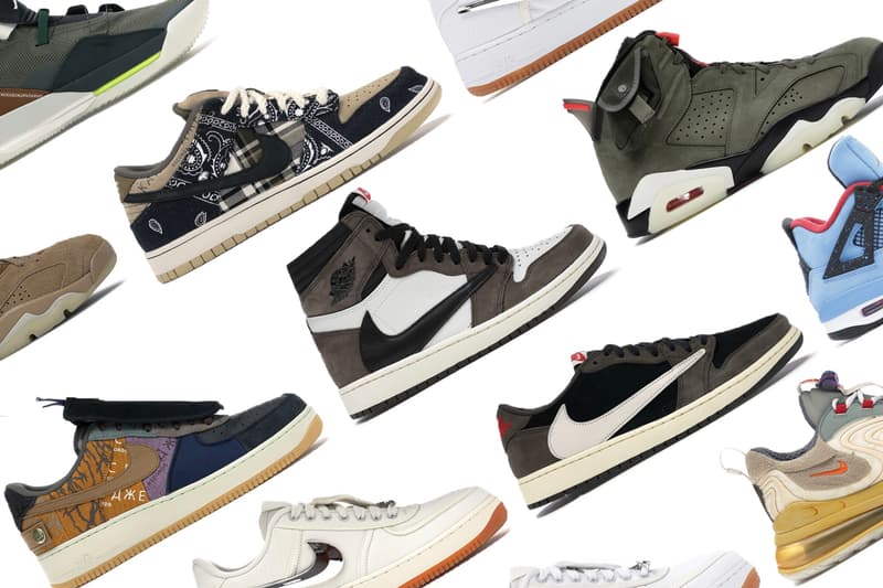 travis scott nike jordan brand best shoes sneakers air jordan 1 low 4 6 trunner sb dunk low air force 1 max 270 react eng top 10 official release date info photos price store list buying guide